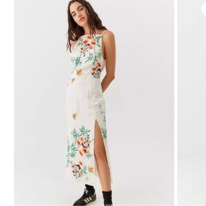 UO || Phoenix Embroidered Midi Dress